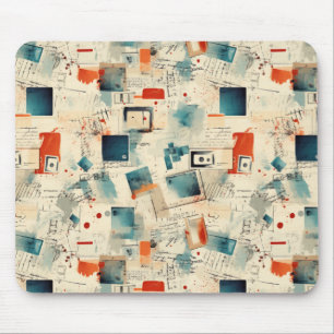 Alfombrilla De Ratón Patrón de cuadernillo vintage (3)