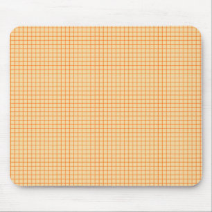 Alfombrilla De Ratón Patrón de cuadrícula pequeña de naranja en beige