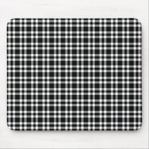 Alfombrilla De Ratón Patrón de Cuadro Negro Blanco