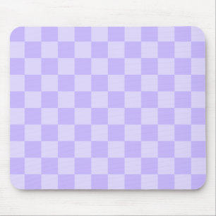 Alfombrilla De Ratón Patrón de Cuadros Lavanda Monocromo