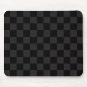 Alfombrilla De Ratón Patrón de cuadros negro y gris oscuro monótono