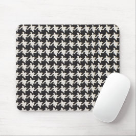 Alfombrilla De Ratón Patrón de cuadros negros y blancos Houndstooth