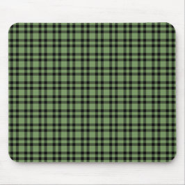 Alfombrilla De Ratón Patrón de Cuadros Verde Negro