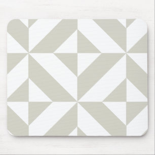 Alfombrilla De Ratón Patrón de cubo geométrico geométrico medio gris
