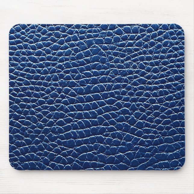 Alfombrilla De Ratón Patrón de cuero azul oscuro (Frente)