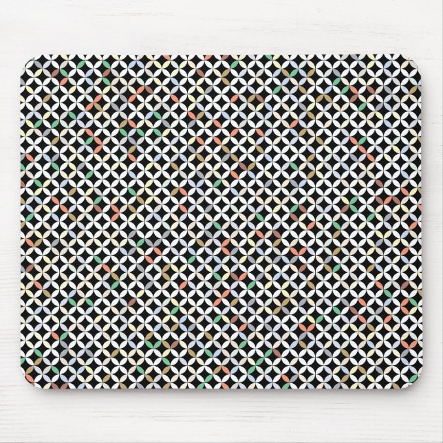 Alfombrilla De Ratón Patrón de diamante curvo primático (Frente)