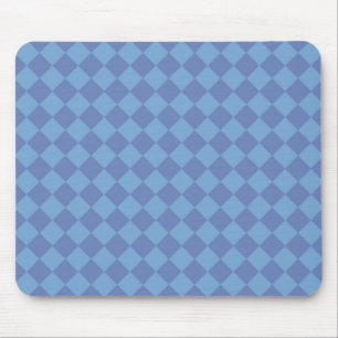 Alfombrilla De Ratón Patrón de diamante de cuadros azules