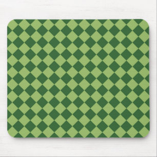 Alfombrilla De Ratón Patrón de diamante de cuadros verdes