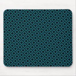 Alfombrilla De Ratón Patrón de diamante geométrico moderno en azul turq