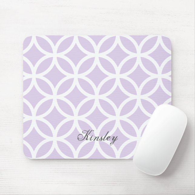Alfombrilla De Ratón Patrón de diamante morado Mousepad personalizado (Con ratón)