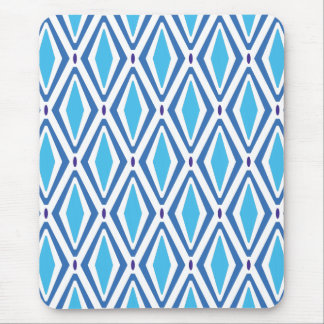 Alfombrilla De Ratón Patrón de diamante retro doble (azul)