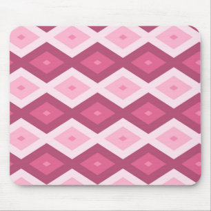 Alfombrilla De Ratón Patrón de diamante rosa