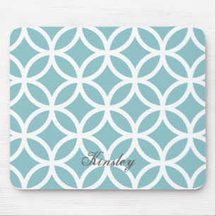 Alfombrilla De Ratón Patrón de diamante verde azulado Mousepad personal