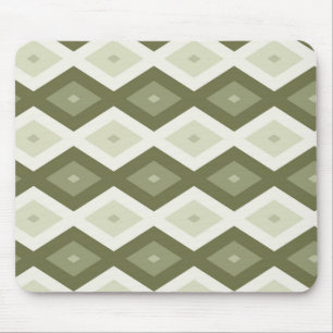 Alfombrilla De Ratón Patrón de diamante verde oliva