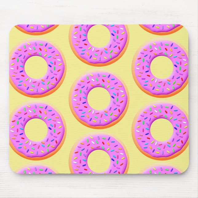 Alfombrilla De Ratón Patrón de dibujo de Donut con salpicaduras (Frente)