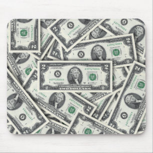 Alfombrilla De Ratón Patrón de dinero de billete de $2