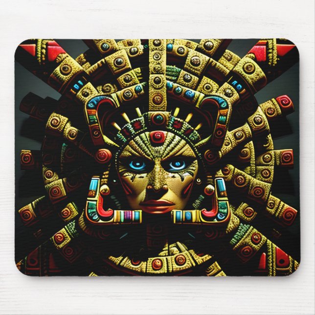 Alfombrilla De Ratón Patrón de diseño azteca cuatro (Frente)