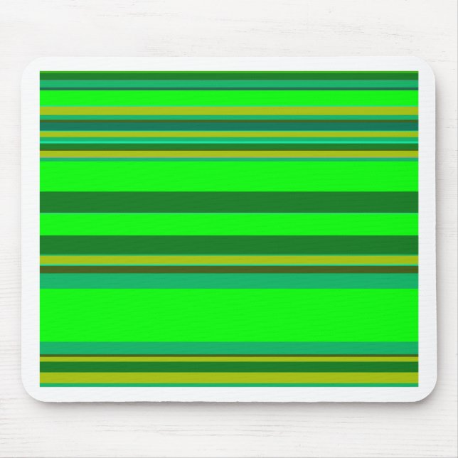 Alfombrilla De Ratón Patrón de diseño personalizado de franja verde col (Frente)