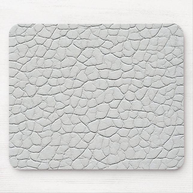 Alfombrilla De Ratón patrón de efecto de cuero blanco (Frente)