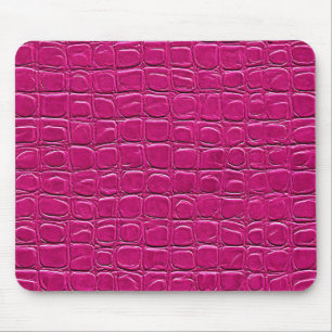 Alfombrilla De Ratón patrón de efecto de cuero rosa