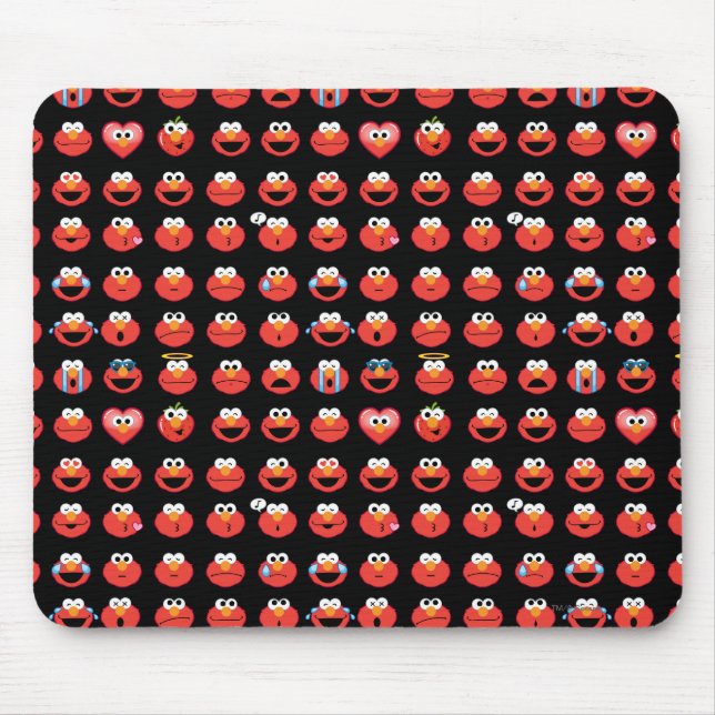 Alfombrilla De Ratón Patrón de Emoji Elmo (Frente)