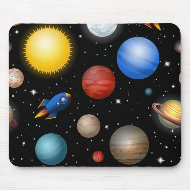 Alfombrilla De Ratón Patrón de espacio (Frente)