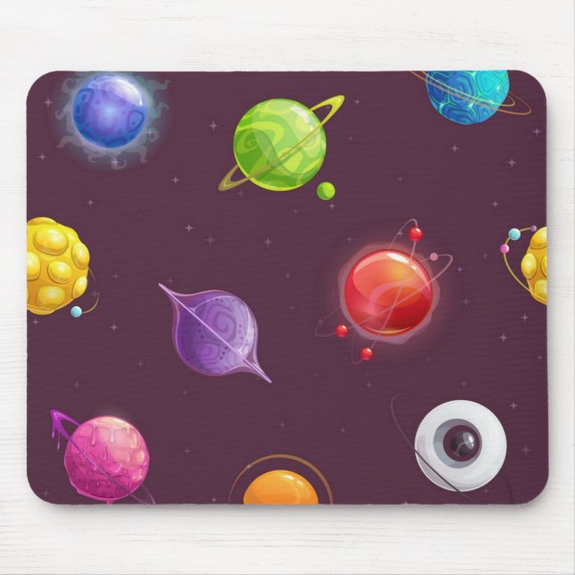 Alfombrilla De Ratón Patrón de espacio (Frente)