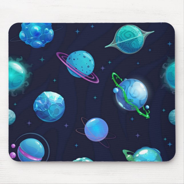 Alfombrilla De Ratón Patrón de espacio (Frente)