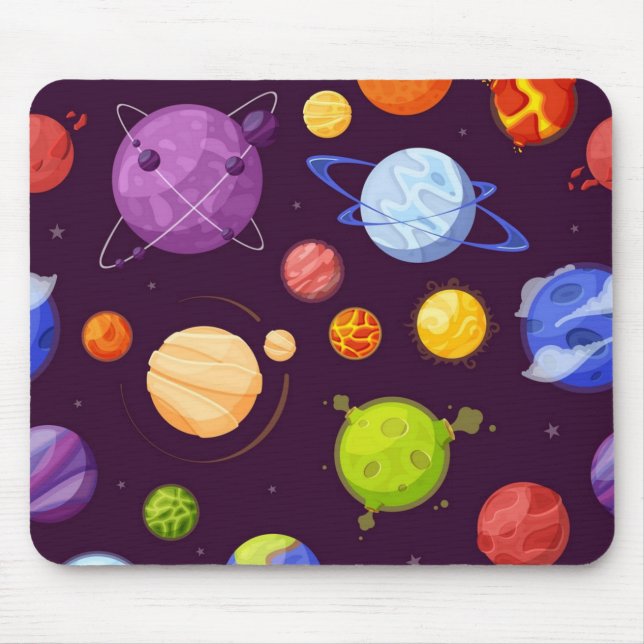 Alfombrilla De Ratón Patrón de espacio (Frente)