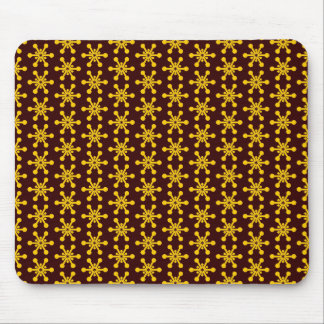 Alfombrilla De Ratón Patrón de estrella - Amber on Dark Brown