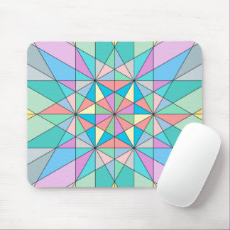Alfombrilla De Ratón Patrón de estrella de triángulo de mosaico pastel