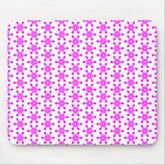 Alfombrilla De Ratón Patrón de estrella - Magenta sobre blanco