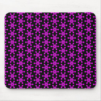 Alfombrilla De Ratón Patrón de estrella - Magenta sobre negro