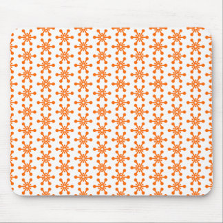 Alfombrilla De Ratón Patrón de estrella - Naranja en blanco