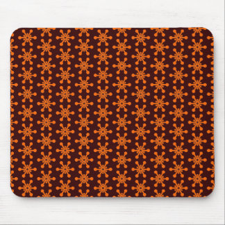 Alfombrilla De Ratón Patrón de estrella - Naranja en Brown oscuro 33000