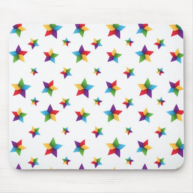 Alfombrilla De Ratón Patrón de estrellas (Frente)