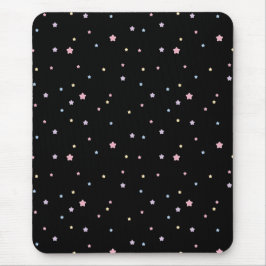 Alfombrilla De Ratón Patrón de estrellas Colores negro y pastel