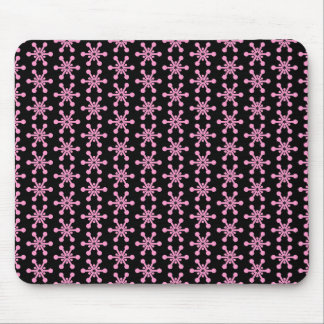 Alfombrilla De Ratón Patrón de estrellas - Rosa sobre negro