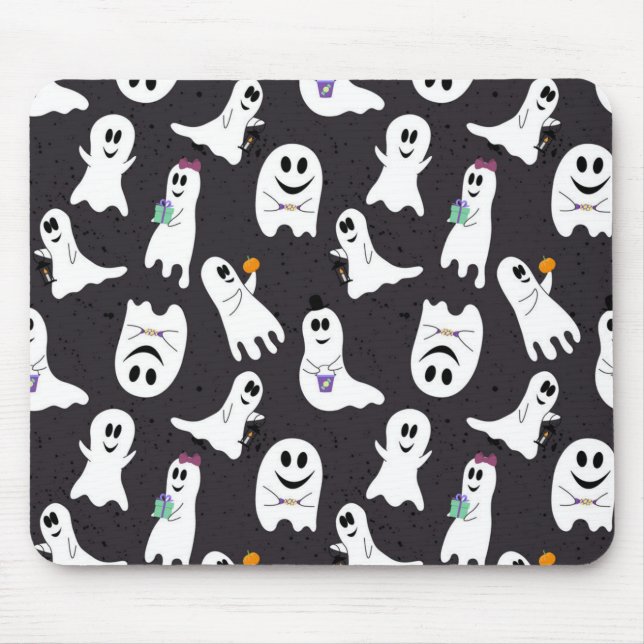 Alfombrilla De Ratón Patrón de fantasmas (Frente)