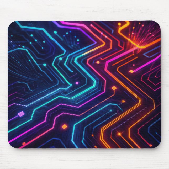 Alfombrilla De Ratón Patrón de fibra óptica (Frente)