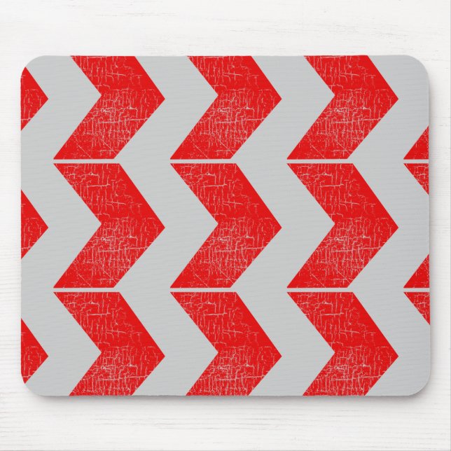 Alfombrilla De Ratón patrón de flechas rojas (Frente)