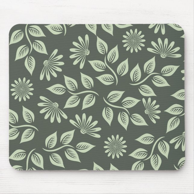 Alfombrilla De Ratón Patrón de flores de primavera (Frente)