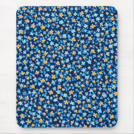 Alfombrilla De Ratón Patrón de flores pequeñas azules