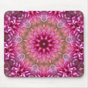 Alfombrilla De Ratón Patrón de flores rosadas de Mandala geométrica-675