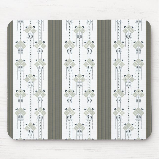 Alfombrilla De Ratón Patrón de flores y rizos de karo (Frente)