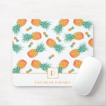 Patrón de Fruta de Piña Monograma Moderno 