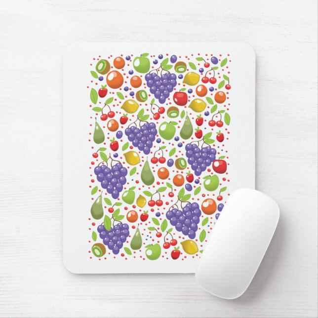Alfombrilla De Ratón Patrón de fruta pura (Con ratón)