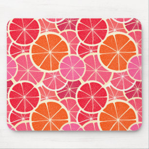 Alfombrilla De Ratón Patrón de frutas de cítricos de naranja y pomelo