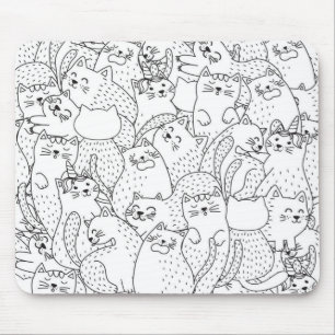 Alfombrilla De Ratón Patrón de gato
