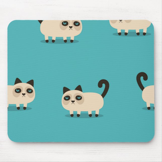Alfombrilla De Ratón Patrón de gato (Frente)